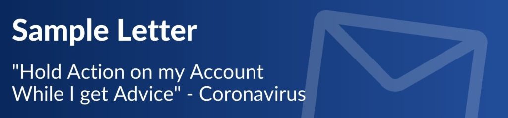 Sample - Hold Action - Coronavirus