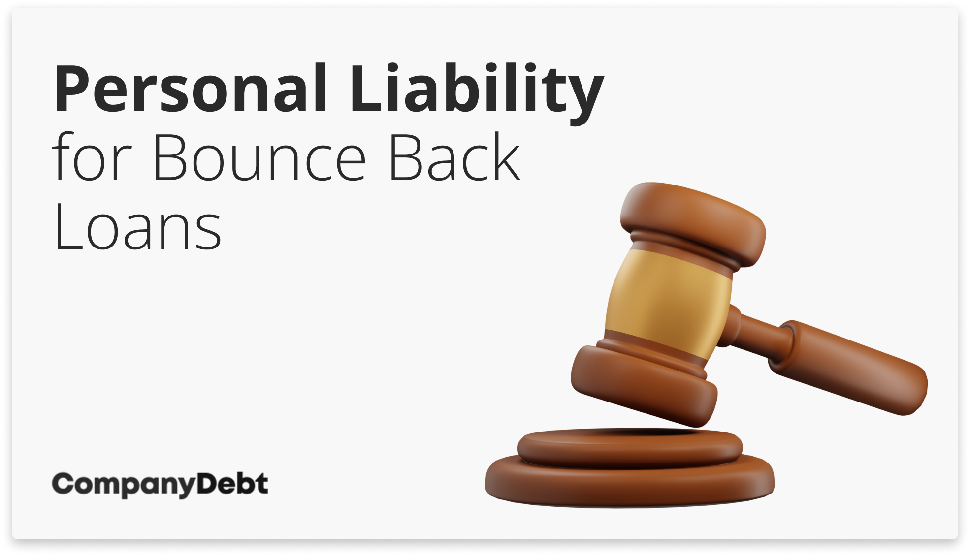 Personal Liability for Bounce Back Loans