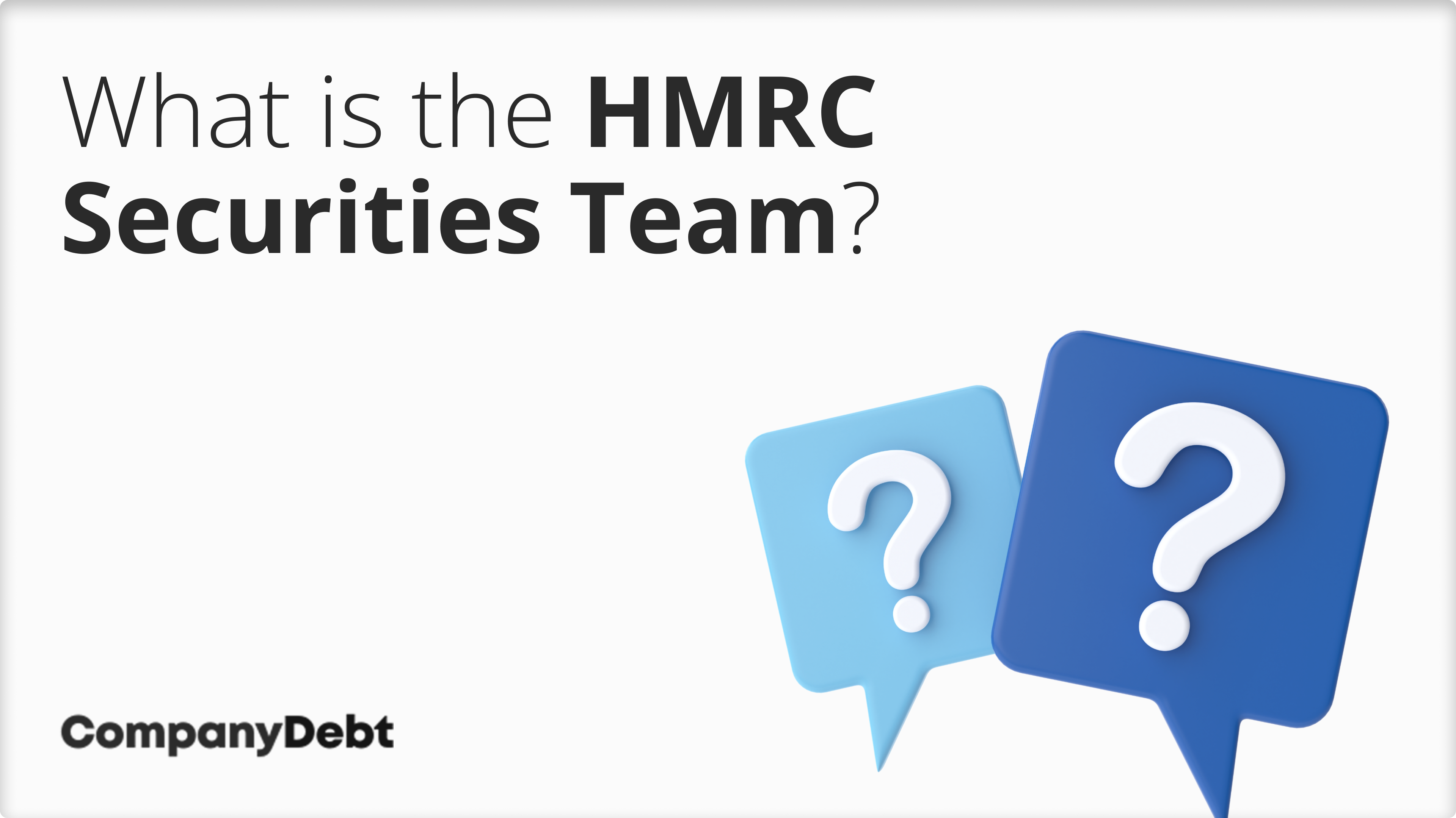 What is the HMRC Securities Team and what does it do?